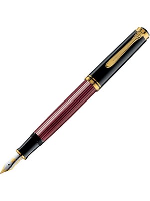 Pelikan Souveran M400 Dolma Kalem Bordo-Siyah Sedefli M Uç