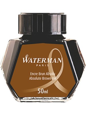Waterman Dolma Kalem Mürekkep, Tam Kahverengi, 50ml Şişe
