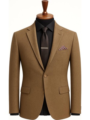 Classics Men Erkek Italyan Kesim Tek Düğmeli Blazer Ceket  Klasik ve Modern Şıklık