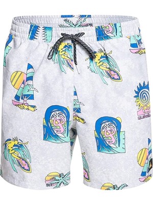 Quiksilver Island Pulse Volley 15 Erkek Beyaz Volley Short