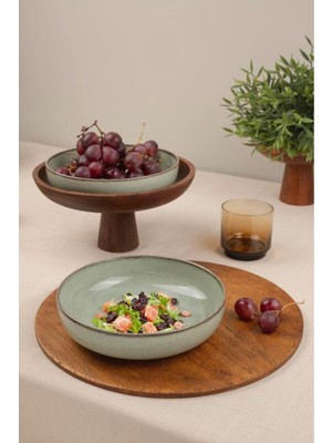 20 cm Yeşil Modern Kase Çiftli Set, Şık ve Kullanışlı Tasarım