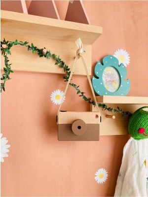 Özbience Doğal Ahşap Fotoğraf Makinesi Çocuklar Için Eğlenceli Oyuncak