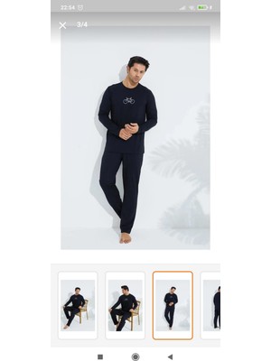 Meynur Moda Pamuklu Penye Uzun Kollu Erkek Pijama Takımı