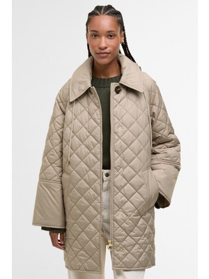 Barbour Cara Kapitone Ceket BE31 Honey/ancient Poplar