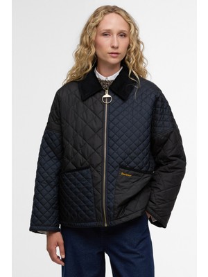 Barbour Danby Kapitone Ceket NY91 Dark Navy/black/dress Tartan