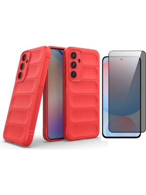 Vendas Samsung Galaxy S25 FE Kılıf Esnek TPU Oyuklu Arka Yüzey Tasarımlı Zore Etnik Silikon Kapak + Hayalet Ekran Koruyucu