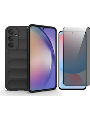 Vendas Samsung Galaxy S25 FE Kılıf Esnek TPU Oyuklu Arka Yüzey Tasarımlı Zore Etnik Silikon Kapak + Hayalet Ekran Koruyucu