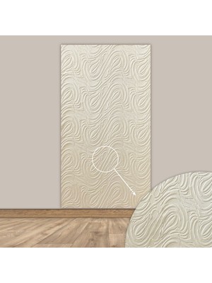Tink 3D Kendinden Yapışkanlı Akustik Keçe Panel Dalgalı Desenli 52X98 cm 10 Adet(5 M²) Ekru