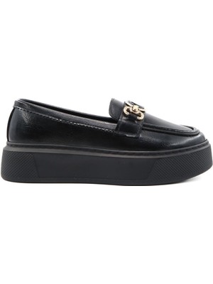 Marka Sesi AE503 Siyah Rugan Kadın Günlük Ayakkabı