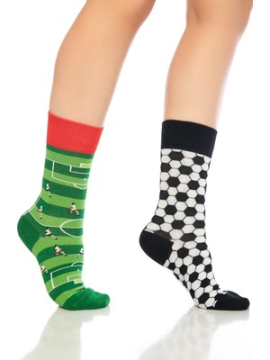 Dayco Futbol Desenli Renkli Soket Çorap