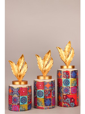 HMY Design Vistara Handmade Dekoratif Seramik 3'lü Set Vazo