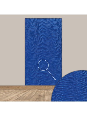 Tink 3D Kendinden Yapışkanlı Akustik Keçe Panel Duvar Kağıdı Desenli 52X98 cm 10 Adet(5 M²) Mavi