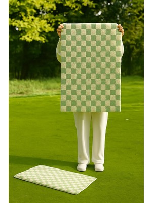 Eurobano Chess 2'li Banyo Paspası Kaymaz Taban 80X50 40X50