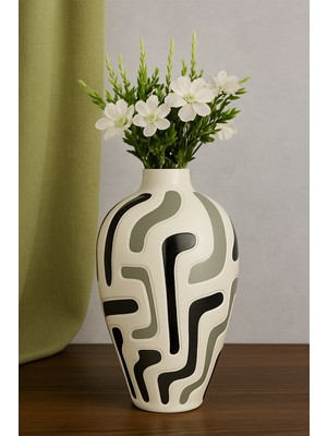 HMY Design Whitevas Handmade Dekoratif Seramik Vazo