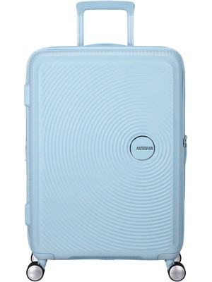 American Tourister Açık Mavi Soundbox - 67 cm Orta Boy Sert Valiz