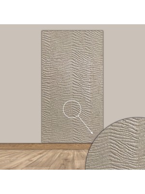 Tink 3D Kendinden Yapışkanlı Akustik Keçe Panel Duvar Kağıdı Desenli 52X98 cm 10 Adet(5 M²) Ekru