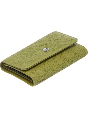 Tergan  Yeşil Hakiki Deri Kadın Cüzdan - S1CB00005788-K2A