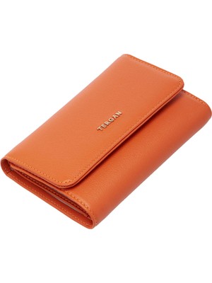 Tergan Turuncu Hakiki Deri Kadın Cüzdan - S1CB00005730-H67