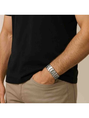 Gümüş Renk Çelik Bileklik