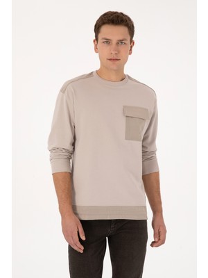 U.s. Polo Assn. Erkek Taş Sweatshirt 50316401-VR049