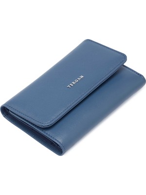 Tergan  Mavi Hakiki Deri Kadın Cüzdan - S1CB00005730-T0R