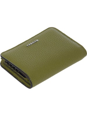 Tergan  Yeşil Hakiki Deri Kadın Cüzdan - S1CB00005812-G8Z