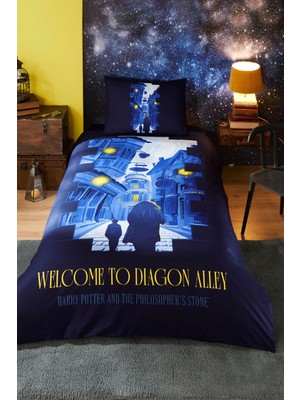 Özdilek Harry Potter Alley Tek Kişilik Lisanslı Lastikli Çocuk Nevresim Takımı