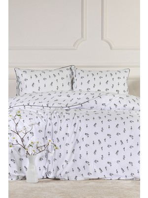 Elart Nadia Nevresim Takımı King Battal Boy Lastikli Çarşaf %100 Pamuk Biyeli (240X220 Cm) Siyah