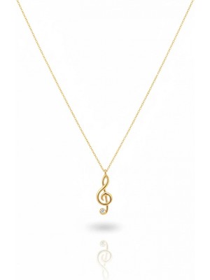 Güzide Kuyumcu 14 Ayar Altın Sol Anahtarı Kolye 304