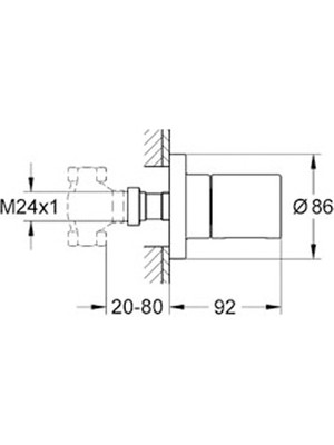 Grohe Grohtherm Cosmopolitan Ankastre Stop Valf - G19470000-