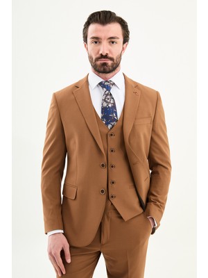 MCR Düz Slim Fit Mono Yaka Erkek Takım Elbise