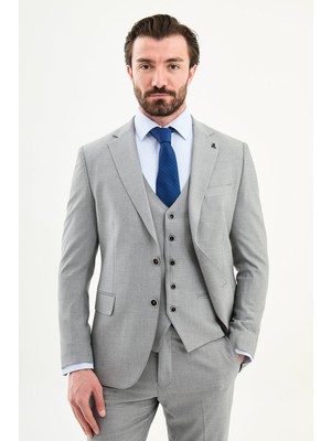 MCR Düz Slim Fit Mono Yaka Erkek Takım Elbise