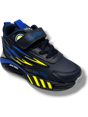 Tomwins 004-26 Cilt Deri Anatomik Cırtlı  Çocuk Sneaker Laci Sax Sarı 26-30