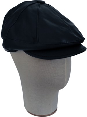 Winners Hakiki Deri Klasik Erkek Kasket Şapka
