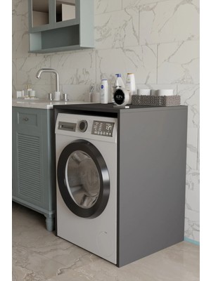 Alpa Ev Mobilya Modern Çamaşır Makinesi Kaplama Dolabı Tezgah Koruyucu Çok Amaçlı Banyo Düzenleyici