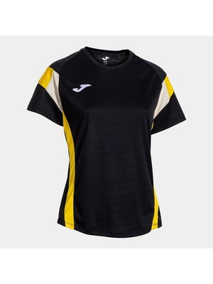 Joma Montreal Kadın Sıfır Yaka Siyah Spor Tişört 902518.109