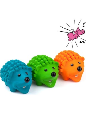 Özel Sesli Kirpi Köpek Oyuncağı Dayanıklı ve Diş Kaşımalık 15CM