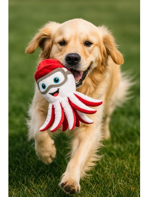 Ahtapot Yumuşak Peluş Köpek Oyuncağı (25CM)