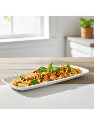 Külsan 112.PW - 3'lü Dikdörtgen Tavuk Tabağı 47X15 Cm, Thermoset Melamin