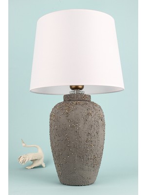 HMY Design Jouer Handmade Seramik Abajur Gri Beyaz