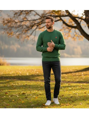 Yusgos Erkek Yarım Bisiklet Yaka Çelik Örgü Casablanca Model Yüksek Kali