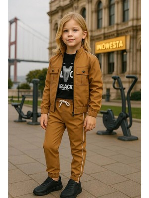 Erkek Çocuk Premium Softshell Üst Kalite Paraşüt Kumaş 3'lü Takım