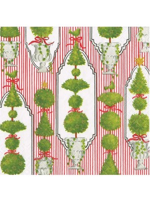 Caspari Eloise Red Luncheon Napkins - 20 Per Package