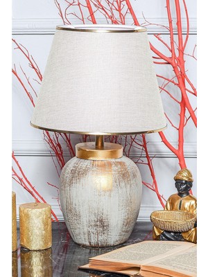 HMY Design Pomme Seramik Abajur Gold