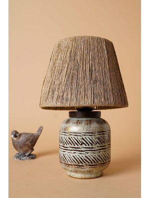 HMY Design Juin Handmade Seramik Abajur Kahve