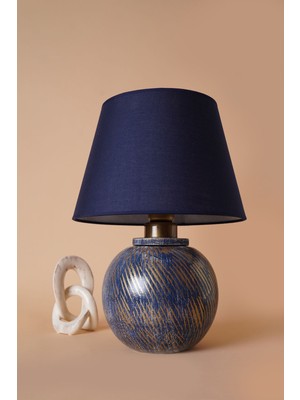 HMY Design Framboise Seramik Abajur Lacivert