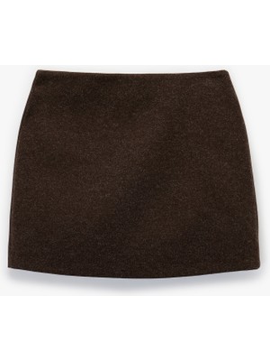 Koton Regular Fit A Kesim Kaşe Mini Etek