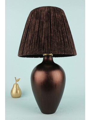 HMY Design Nana Handmade Seramik Abajur Kahverengi