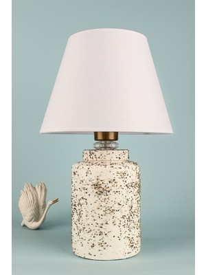 HMY Design Fermoir Handmade Seramik Abajur Beyaz