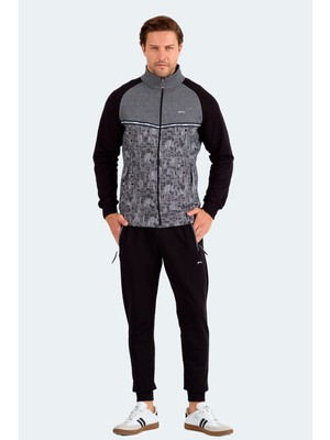 Slazenger Fervor Erkek Dik Yaka Fermuarlı Antrasit Eşofman Takımı